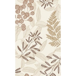 Terracotta Tropical Branches & Leaves Botanical Printed Non-Woven Paper Non Pasted Textured Wallpaper 57 Sq. Ft.