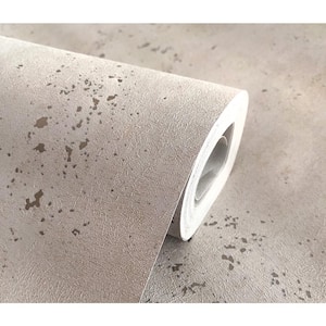 Beige Gray Concrete Non-Woven Removable Wallpaper Roll
