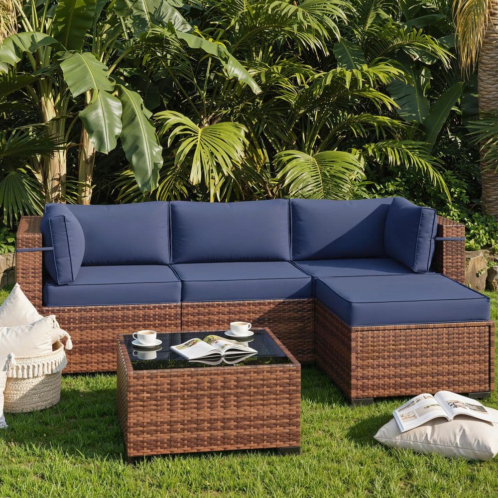 Poteban Outdoor 25.2 in. x 13.6 in. CushionGuard, 9-Pieces Deep