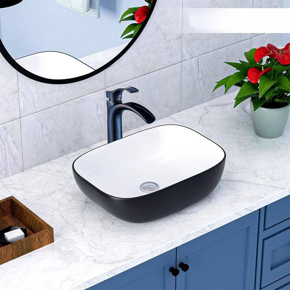Tall Oil Rubbed Bronze Waterfall Vessel Sink Faucet