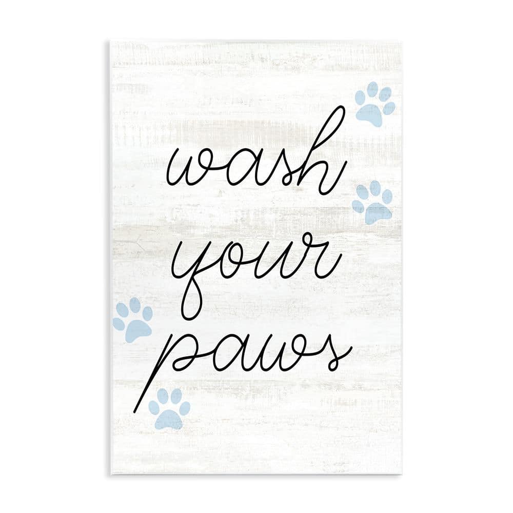 Wash Your Paws Pet Shapes by Lil' Rue 1 Piece Unframed Typography Graphic Art Print 15 in. x 10 in. price history on PriceWatchPro