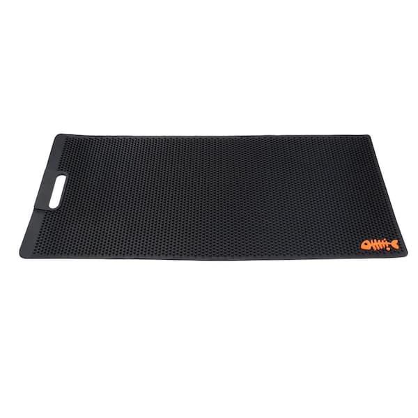 Wudkey 32 in. Non-Slip Black Fish Fillet Mat, Fish Cleaning Mat with Fish Ruler for Filleting, Cutting and Cleaning