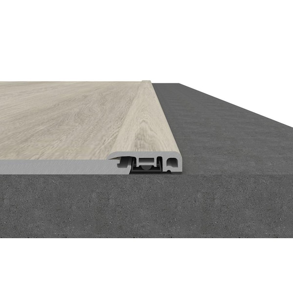 EverLux Clamshell Gray 0.39 in. T x 1.38 in. W x 84 in. L Reducer Molding