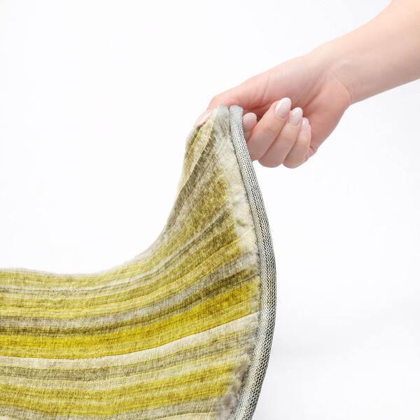 Dream Shag Premium Machine Washable Abstract ADS543 Gold 9 ft. x 12 ft. Area Rug