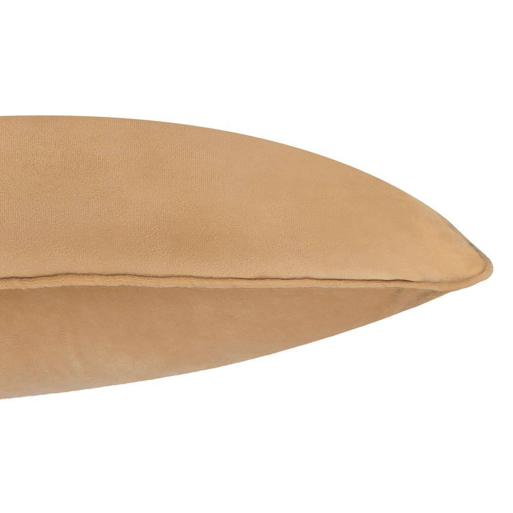 Mocha Velvet Hypoallergenic Down Alternative Throw Pillow Set