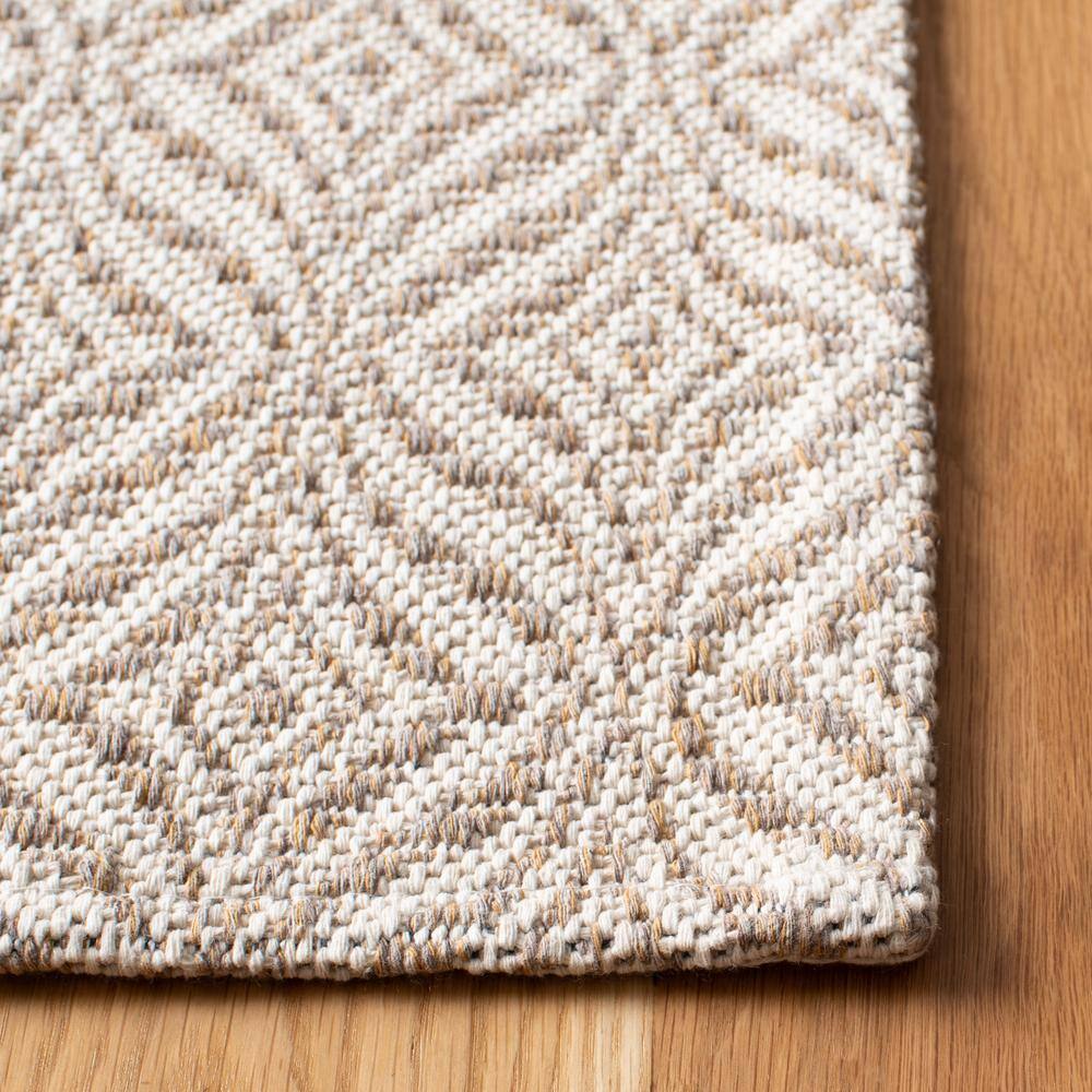 Augustine Boho-Mod Taupe & Cream Geometric Runner Rug - 2' x 8'
