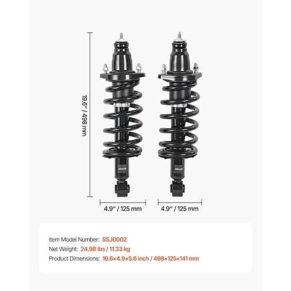 VEVOR Rear Shock Absorber Strut Assembly, 2Pcs Shock and Strut
