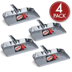 Extra Wide 17 in. Industrial Grade Dust Pan (4-Pack)