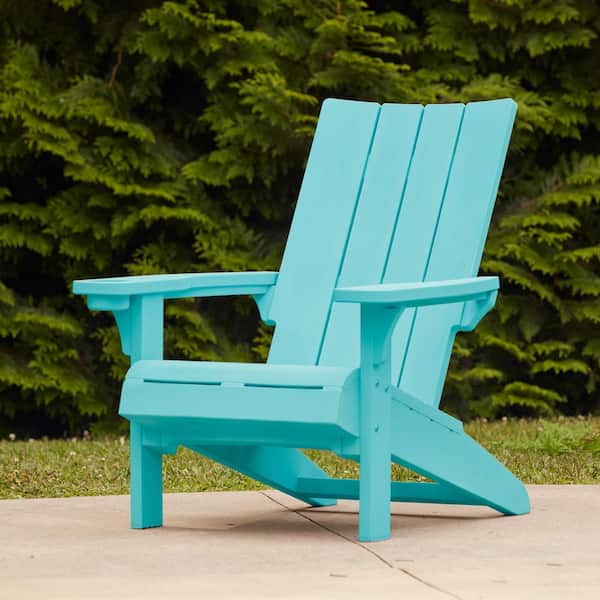 Keter Modern Resin Plastic Teal Adirondack Chair 261530 - The Home