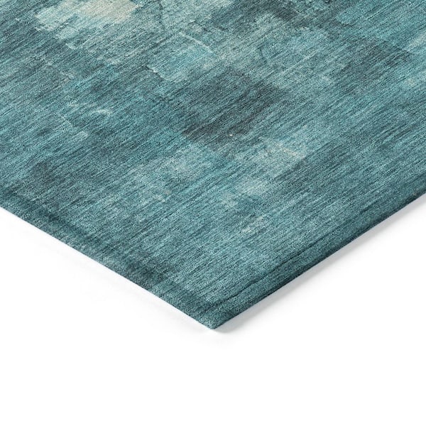 Chantille Machine Washable Indoor/Outdoor Abstract ACN2119 Teal 2 ft. 3 in. x 7 ft. 6 in. Runner Rug