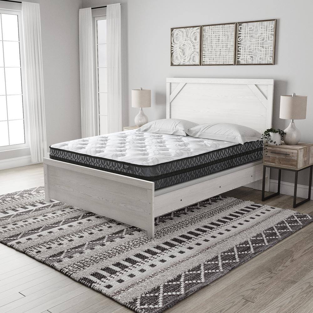 King 10" White Gel Memory Foam Innerspring Mattress