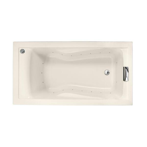 American Standard Evolution Deep Soak EverClean 5 ft. Air Bath Tub with Integral Apron and Right Drain in Linen