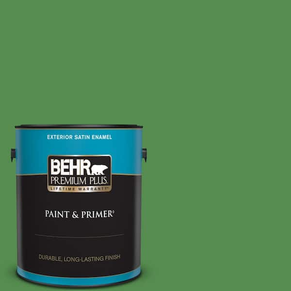 BEHR PREMIUM PLUS 1 gal. #M390-6 Belfast Satin Enamel Exterior Paint & Primer