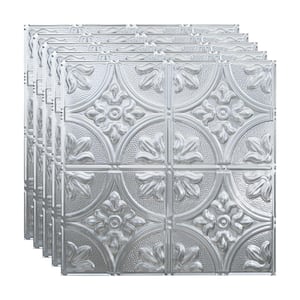 Traditional #2 2 ft. x 2 ft. Brushed Aluminum Lay-In Vinyl Ceiling Tile ( 20 sq.ft. )