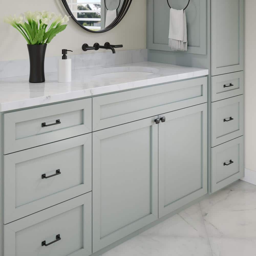 Matte Black 3-1/2" Modern Industrial Bar Pull