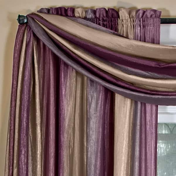L Polyester Window Curtain Scarf, Purple Ombre Curtains