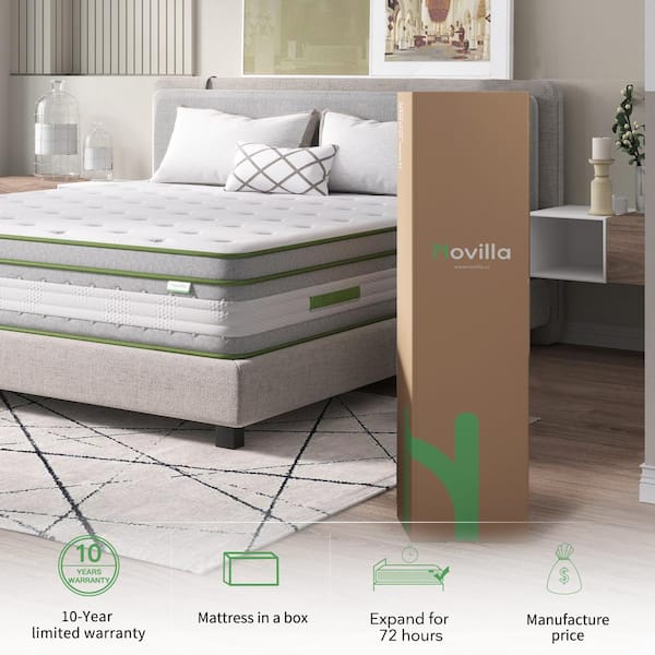 Novilla 12 in. Medium Hybrid Memory Foam and Innerspring