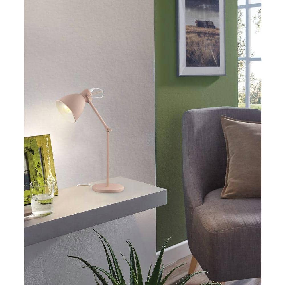 Pastel Apricot Adjustable Kids Desk Lamp with Adjustable Arm