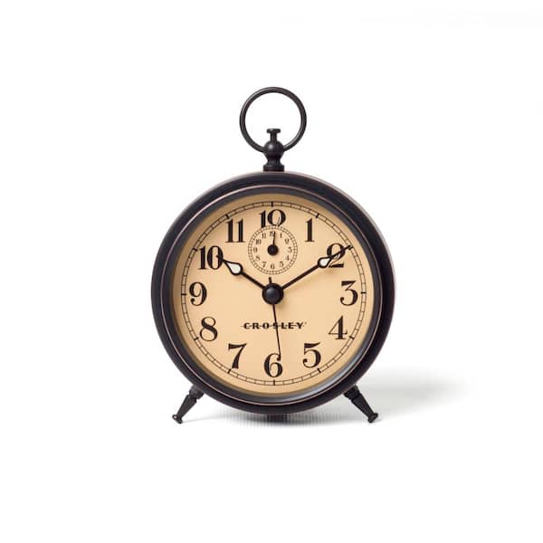 Crosley 33328d Vintage Bronze Finial Alarm The Home Depot Crosley Vintage Metal Finial Alarm Black, Vintage Looking Alarm Clock