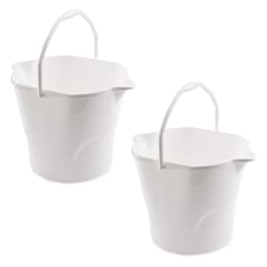 Alpine Industries 6 Qt. Green Square Plastic Cleaning Pail Bucket (6 pack)  486-6-GRN-6pk - The Home Depot