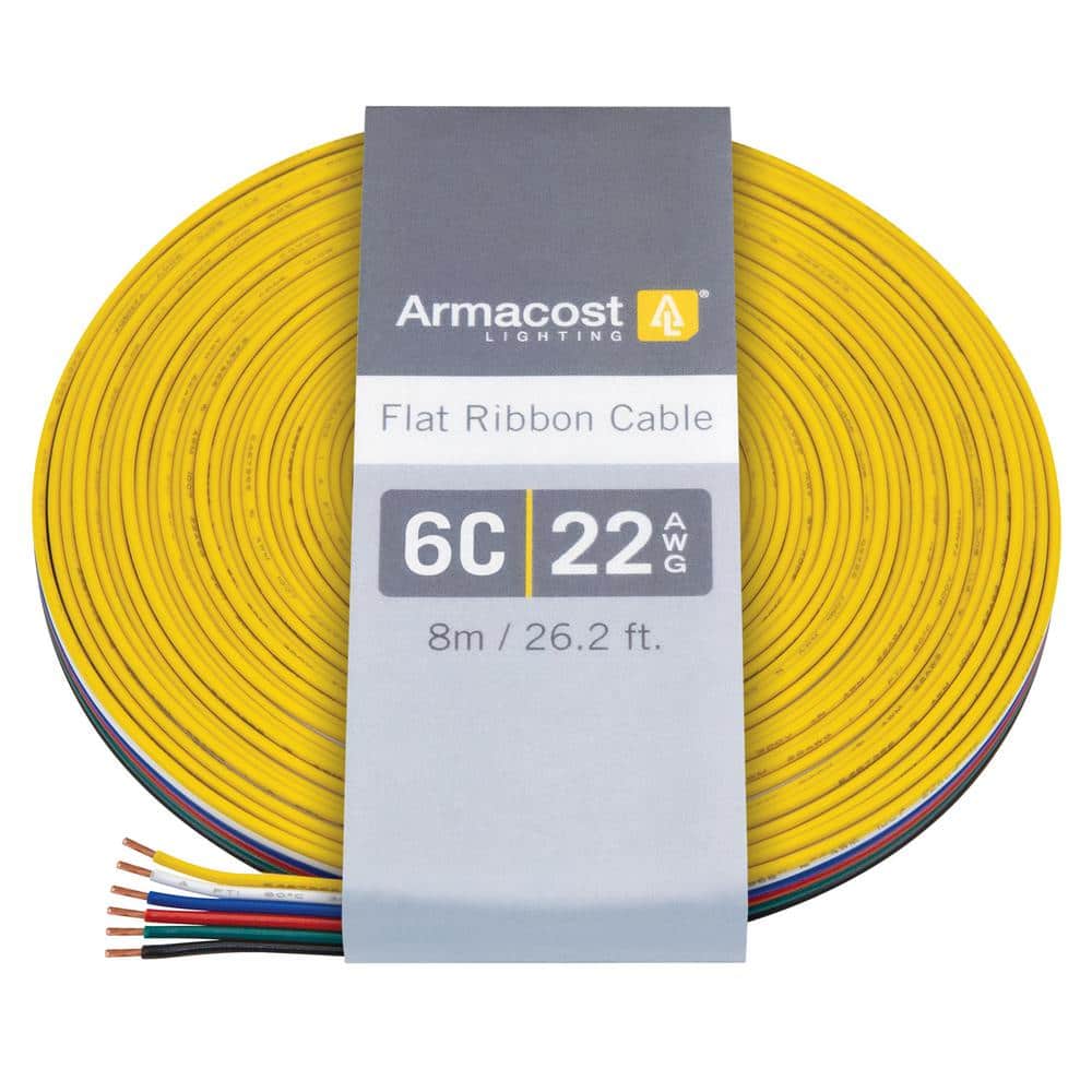 Armacost Lighting 6C 22AWG Flat Ribbon Cable Connector Cord 770680