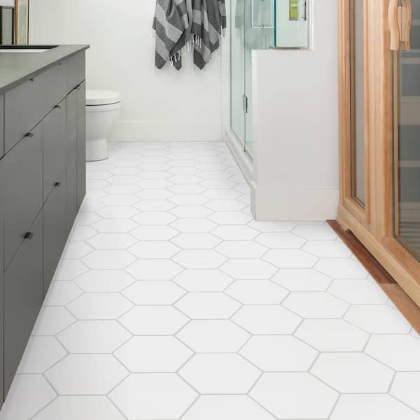 Hensly Ecru 9 in. x 10 in. Matte Porcelain Floor and Wall Tile (6.89 sq. ft./Case)