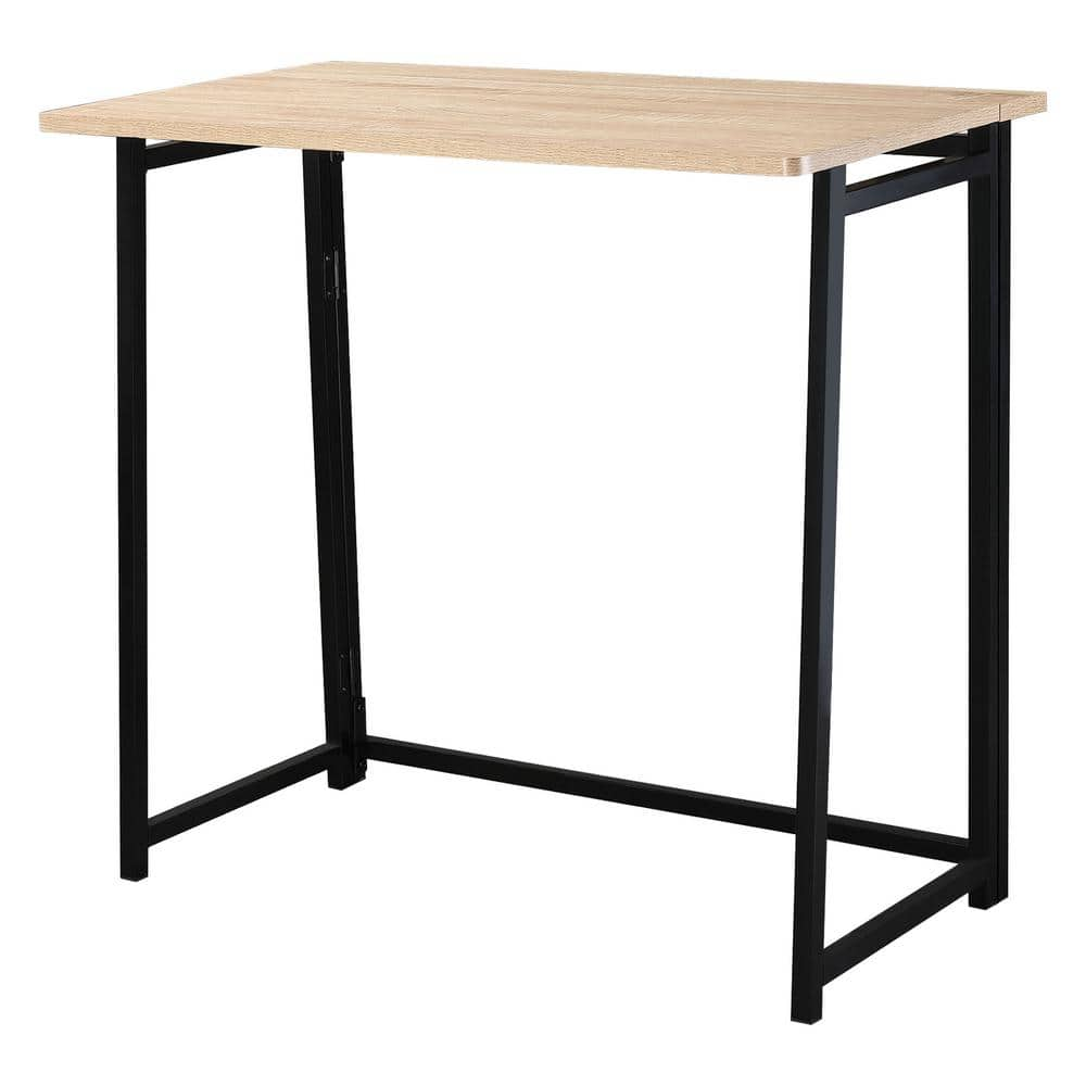 HOMCOM Writing Desk, 31.5 In. Black Foldable Computer Desk With Metal ...