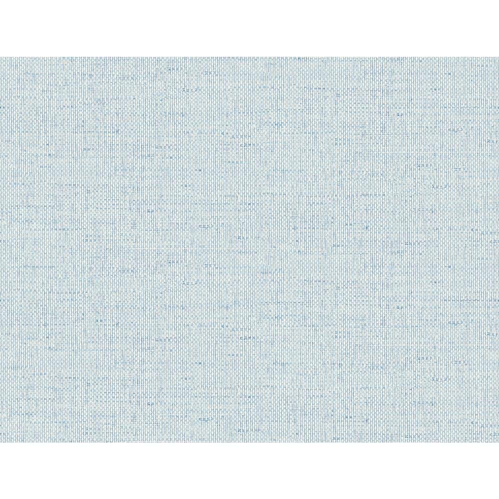 Sea Breeze Blue Faux Paperweave Vinyl Wallpaper Roll