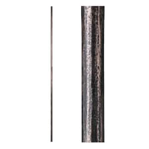 Oil Rubbed Bronze 3.1.1 Round Hammered Plain Solid 0.6 in. x 44 in. Iron Baluster for Staircase Remodel