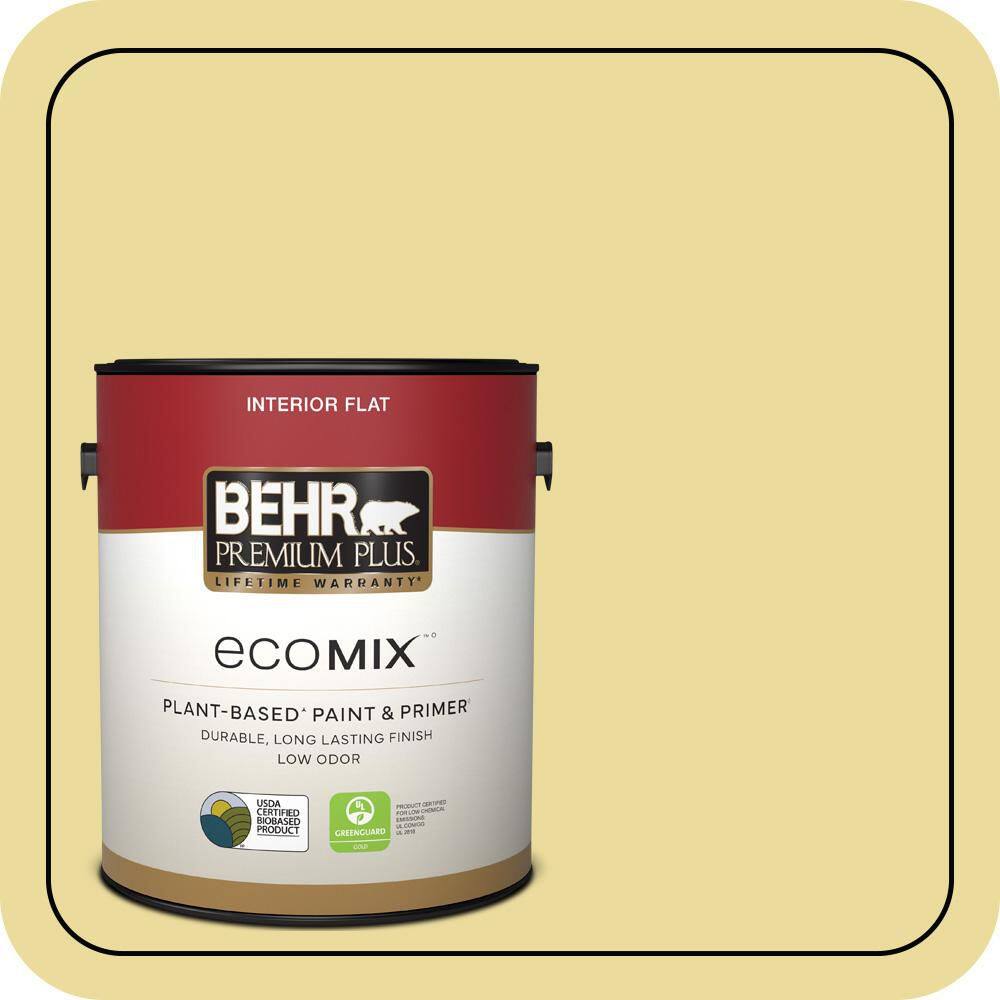 BEHR PREMIUM PLUS 1 gal. #P330-3A Flourish Flat EcoMix Plant-Based ...