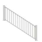 Select 8 ft. x 36 in. White Vinyl Stair Rail Kit with Square Balusters