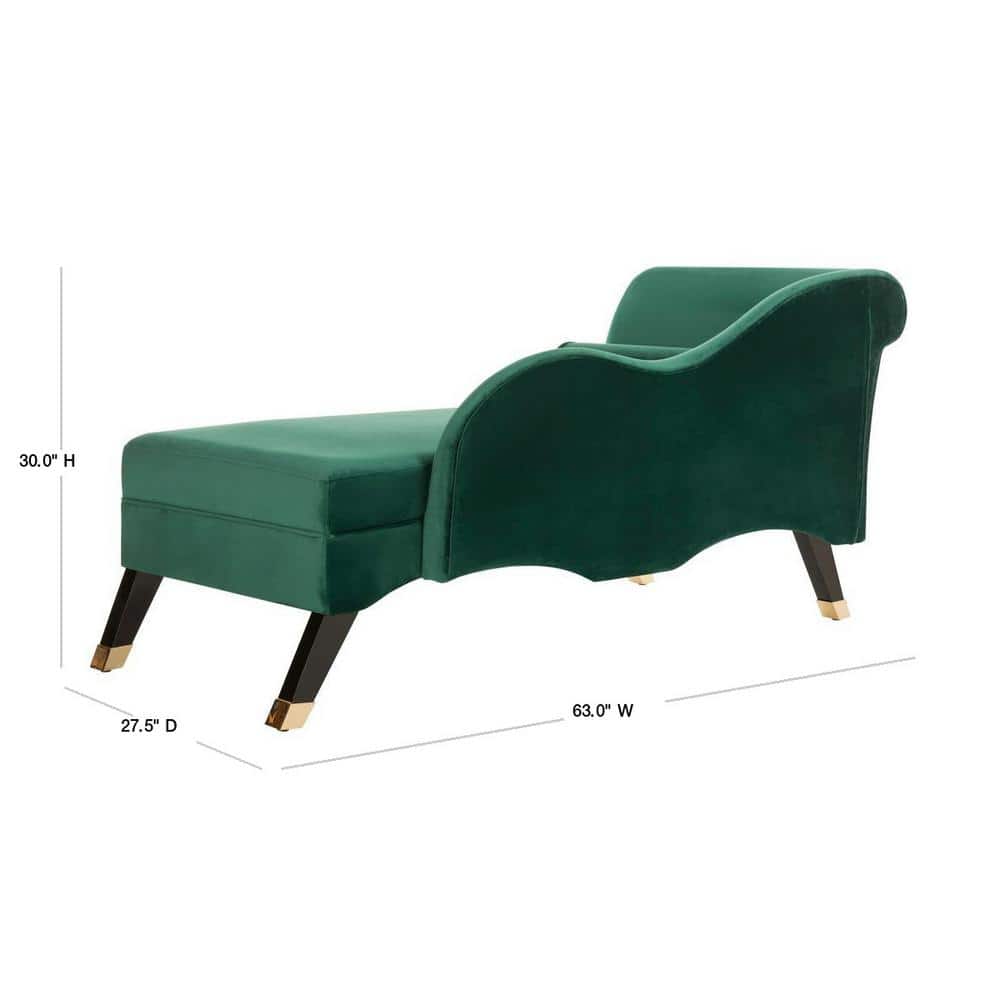 Emerald Green Velvet 63'' Transitional Stationary Sofa