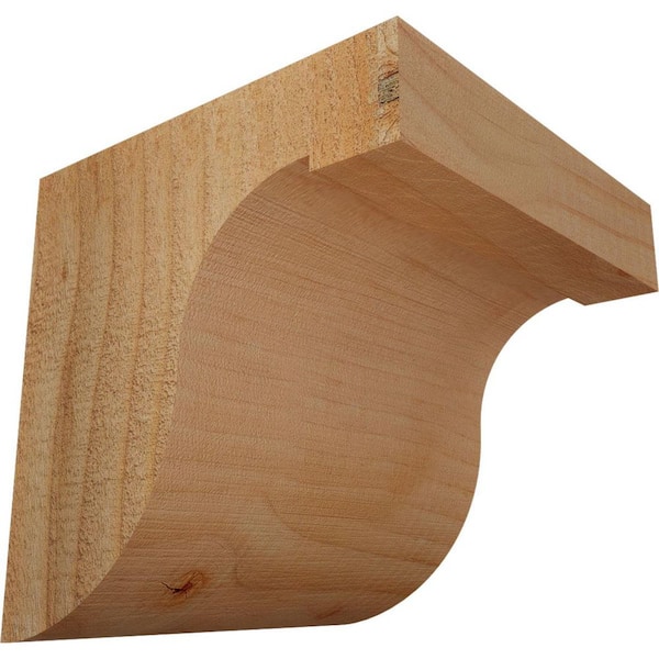Ekena Millwork 6 in. x 6 in. x 6 in. Douglas Fir Del Monte Rough Sawn Corbel