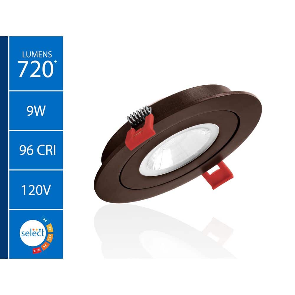 4-Inch Oil-Rubbed Bronze Adjustable LED Recessed Downlight