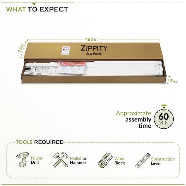 Zippity Outdoor Products 5.2 ft. x 2.5 ft. White Vinyl Madison