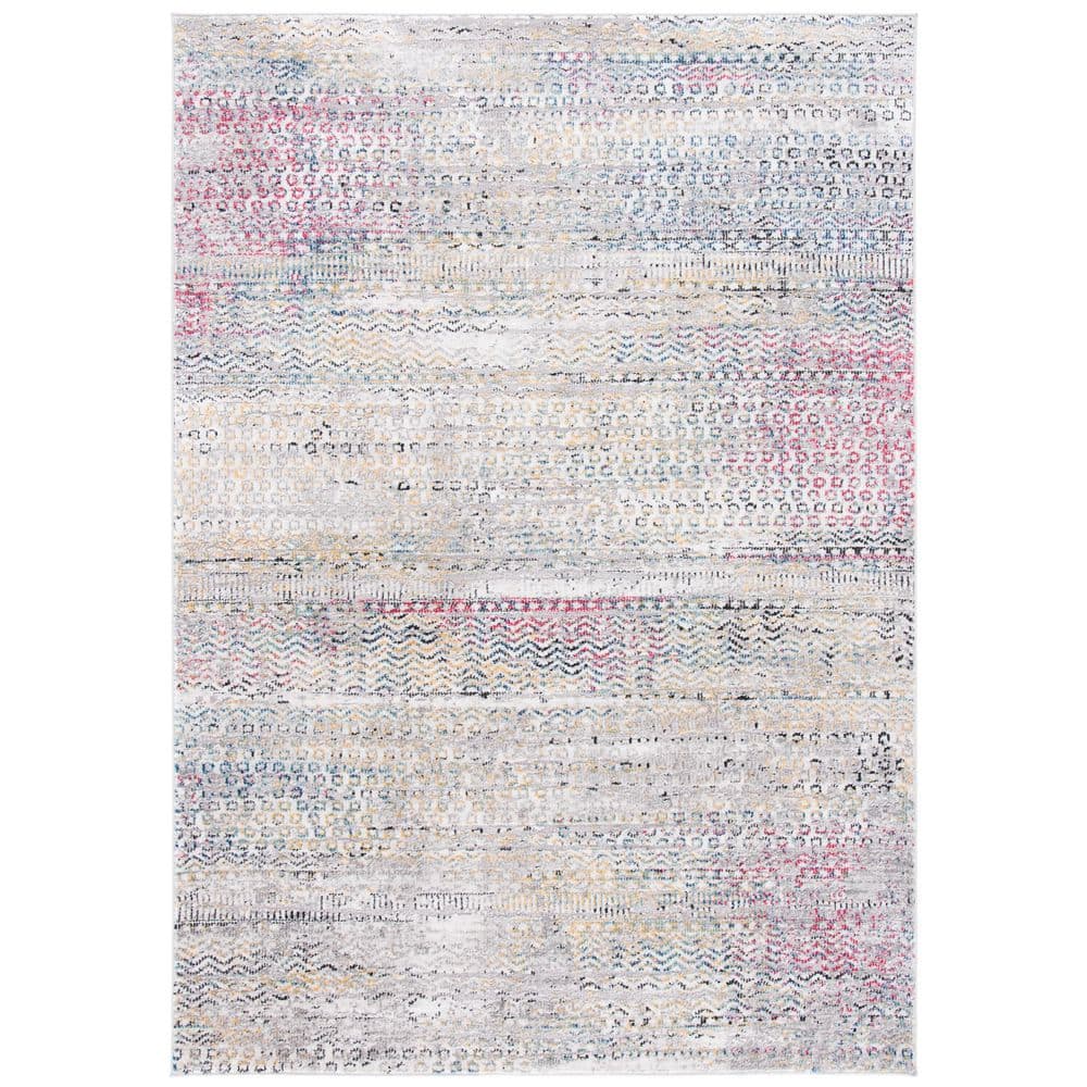 Porcello 4 ft. x 6 ft. Ivory/Gray Distressed Geometric Area Rug price history on PriceWatchPro