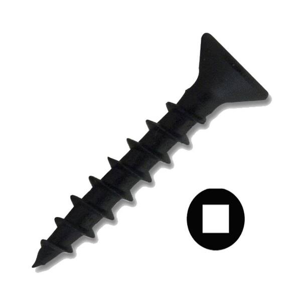 1000 Pack Sharp Point Cabentry Brand #8 Square Drive Wood Screws Black Phospate Finish Flat Head Deep Thread 1 1/4 Inch 1000 Pack Sharp Point Cabentry Brand #8 Square Drive Wood Screws Black Phospate Finish Flat Head Deep Thread 1 1/4 Inch