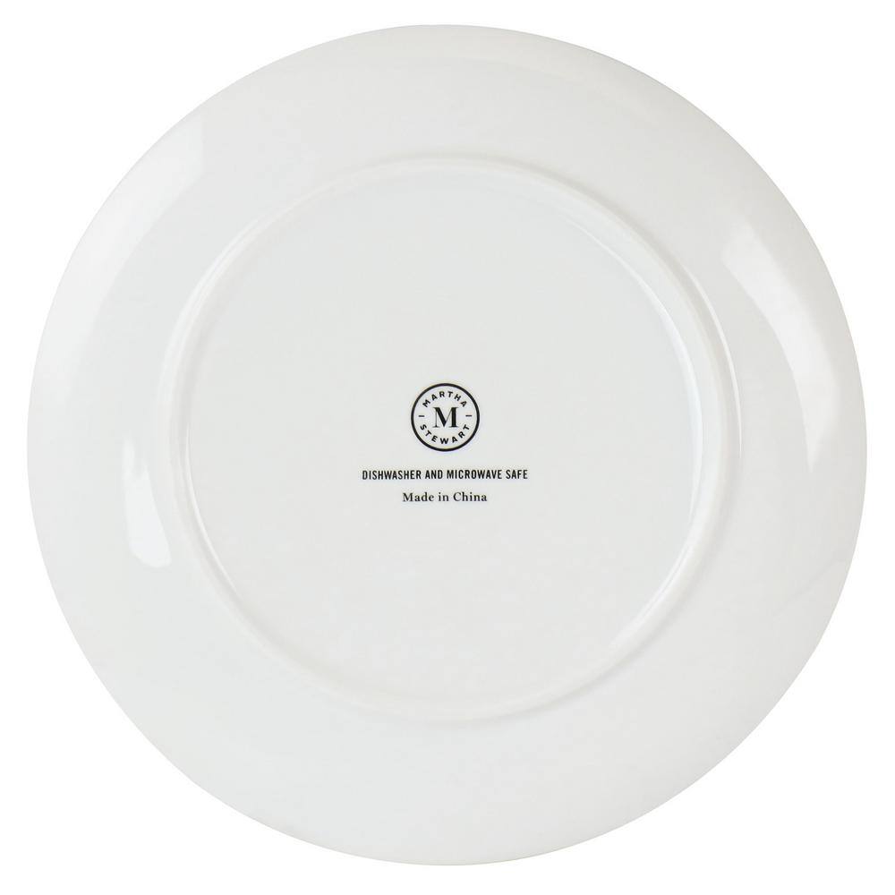 White Ceramic Floral 12-Piece Dinnerware Set