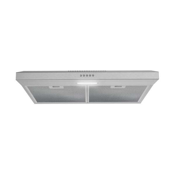 30 in. 80 CFM Staletti Ducted Under Cabinet Range Hood in Stainless Steel, Mesh Filters, Push Button Control, LED Light