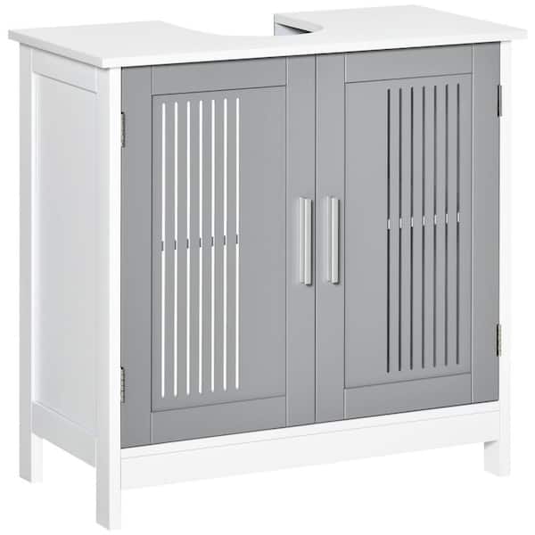 Tileon 23.5 in. W x 11.75 in. D x 23.5 in. H Bath Vanity Cabinet without Top in Gray, Vanity Cabinet with Adjustable Shelves