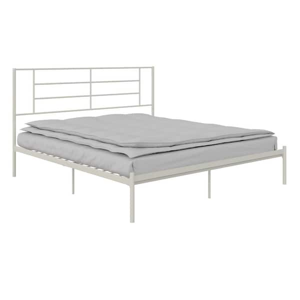 DHP Akari 78 In. W White Metal King Bed DE61324 - The Home Depot