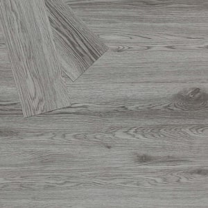 12MIL 6 in. x 36 in. Peel and Stick Vinyl Floor Tile in Dark Grey Water Resistant Plank Flooring(54 sq. ft./case)