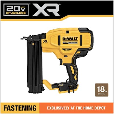20V MAX XR Lithium-Ion Electric Cordless 18-Gauge Brad Nailer (Tool Only)