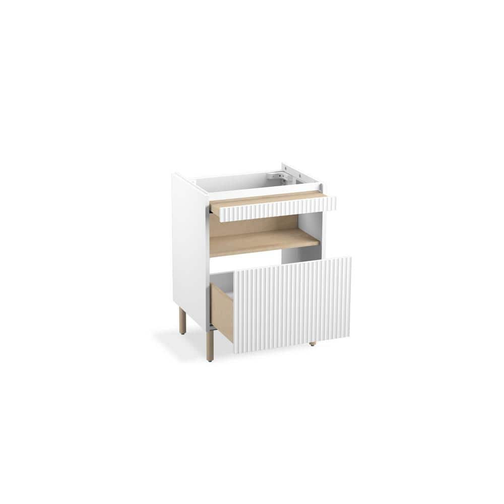 White 22-3/4" Wall-Hung Bathroom Vanity Cabinet