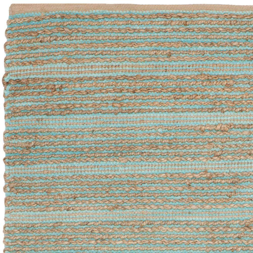 Hand-Knotted Coastal Charm Blue Cotton Area Rug, 4' x 6'