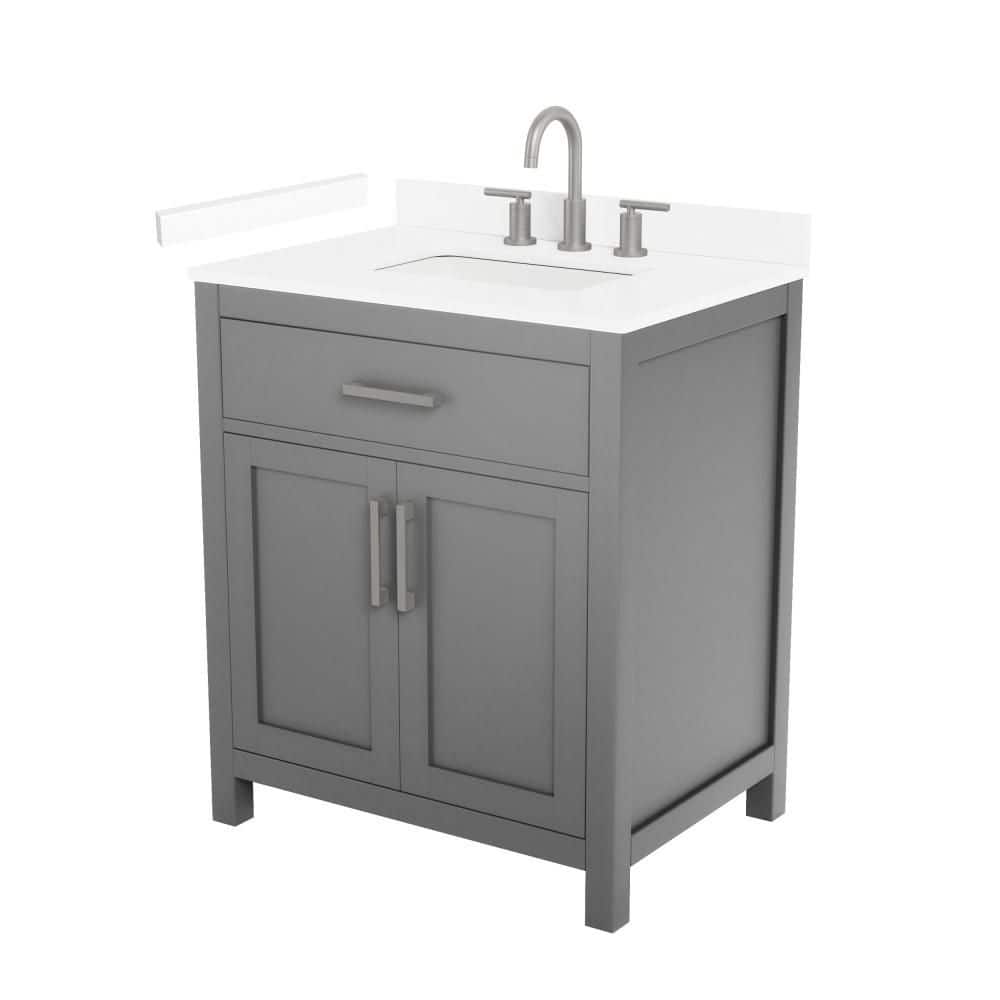 Beckett 30 in. Single Freestanding Dark Gray Bath Vanity with Top price history on PriceWatchPro