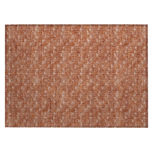Chantille ACN514 Terracotta 1 ft. 8 in. x 2 ft. 6 in. Machine Washable Indoor/Outdoor Geometric Area Rug