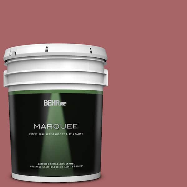 BEHR MARQUEE 5 gal. #PPU1-06 Rose Marquee Semi-Gloss Enamel Exterior Paint & Primer