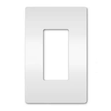 radiant 1-Gang Decorator/Rocker Plastic Screwless Wall Plate with Microban Antimicrobial Protection, White