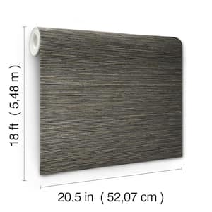 Black Dimensional Grasscloth Peel and Stick Wallpaper